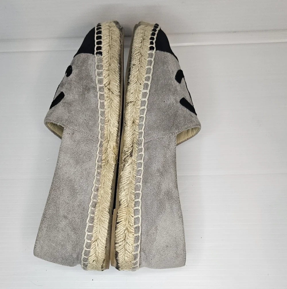CHANEL Black and Gray Espadrilles Size  40